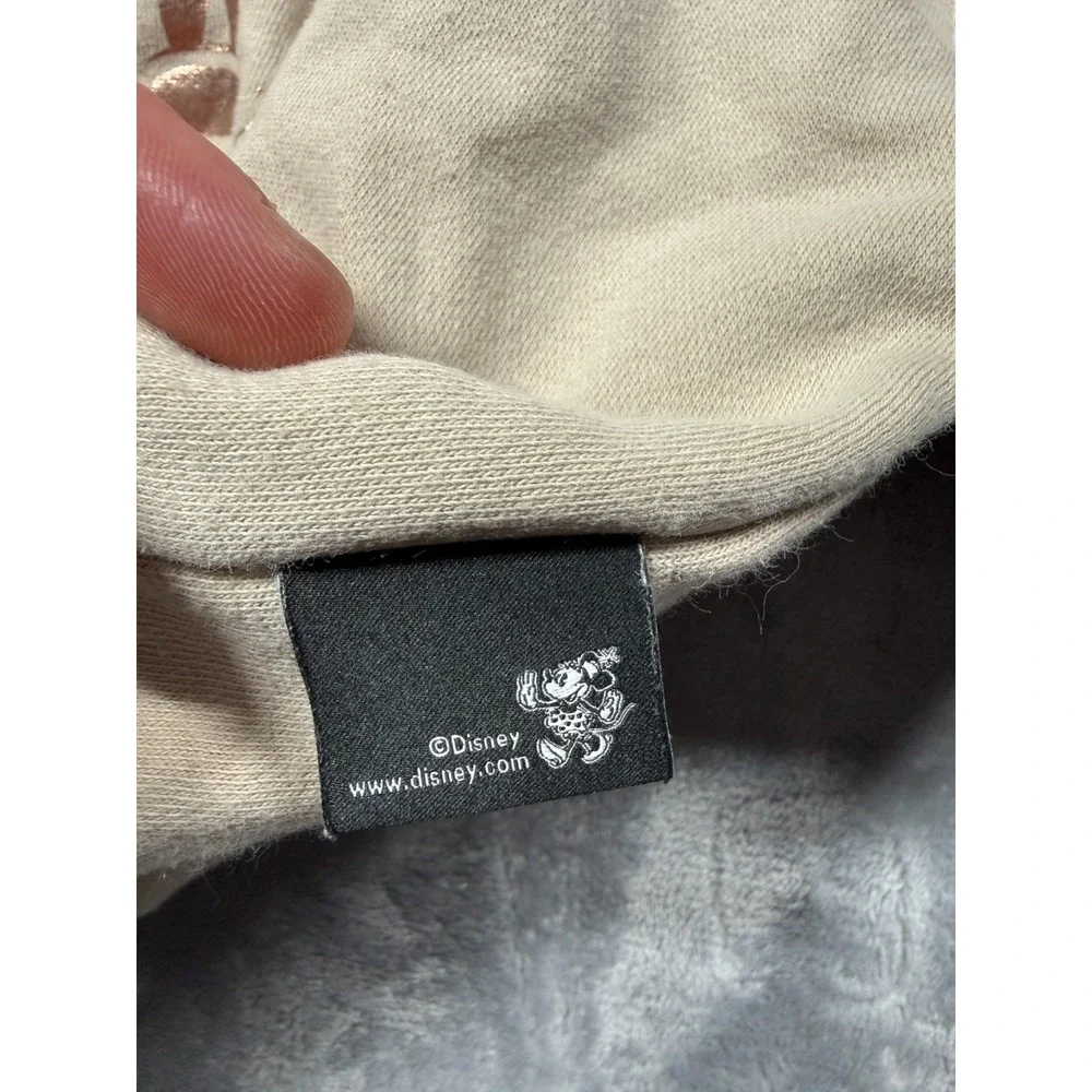 Gap x Disney Minnie Mouse Sweatshirt Girls Medium Brown Fleece Lined Graphic